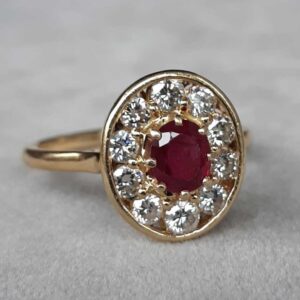 ML194 Or 18K, rubis et diamants