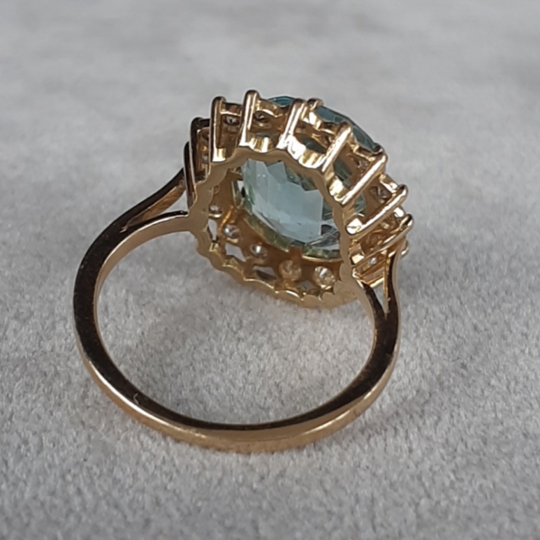 ML048 Or 18K, aigue marine et diamants – Image 4