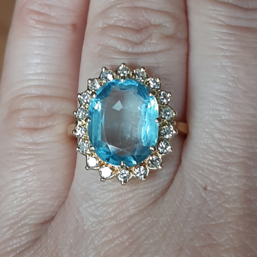 ML048 Or 18K, aigue marine et diamants – Image 5