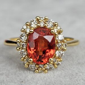 ML029 Or 18K, saphir et diamants