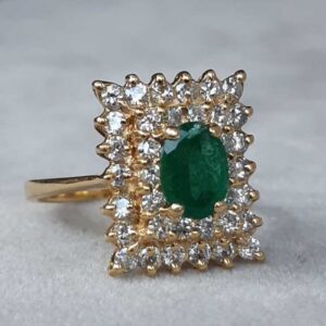 ML082 Or 18K, émeraude et diamants