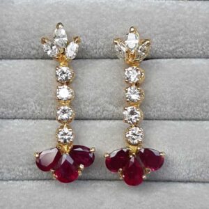 ML072 Or 18K, rubis et diamants