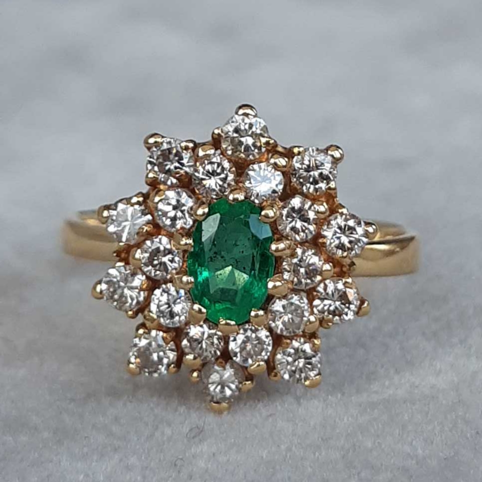 ML021 Or 18K, émeraude et diamants – Image 2