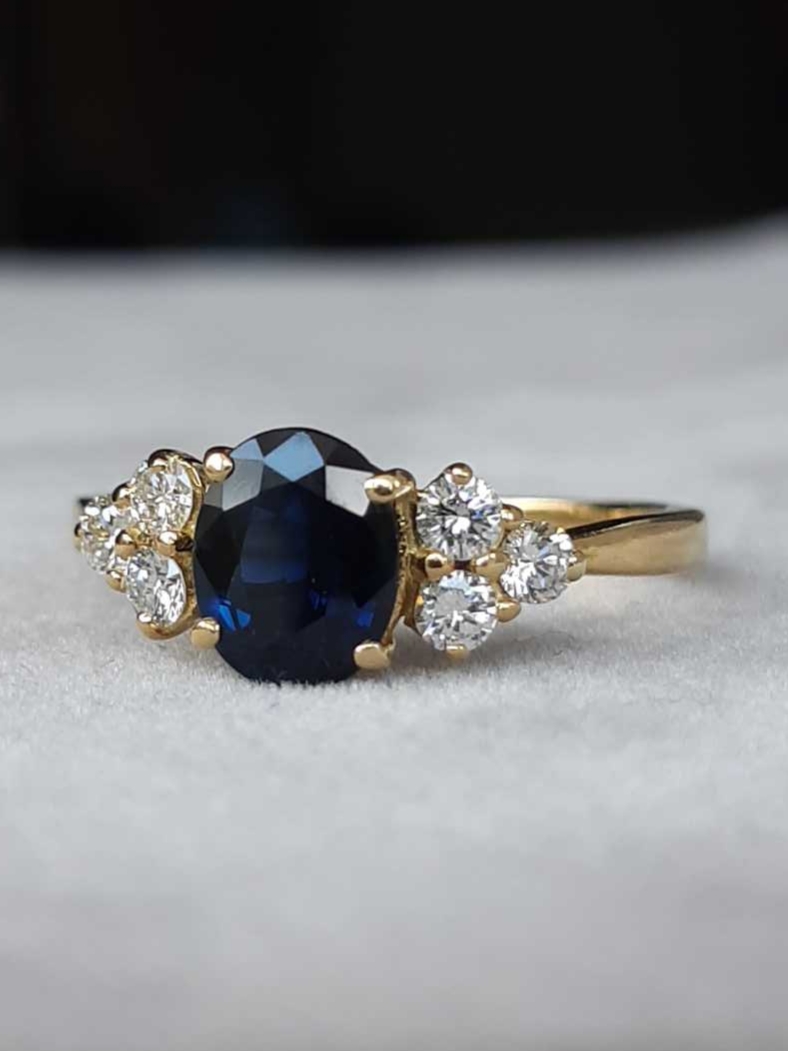 ML94B Or 18K, saphir et diamants – Image 2