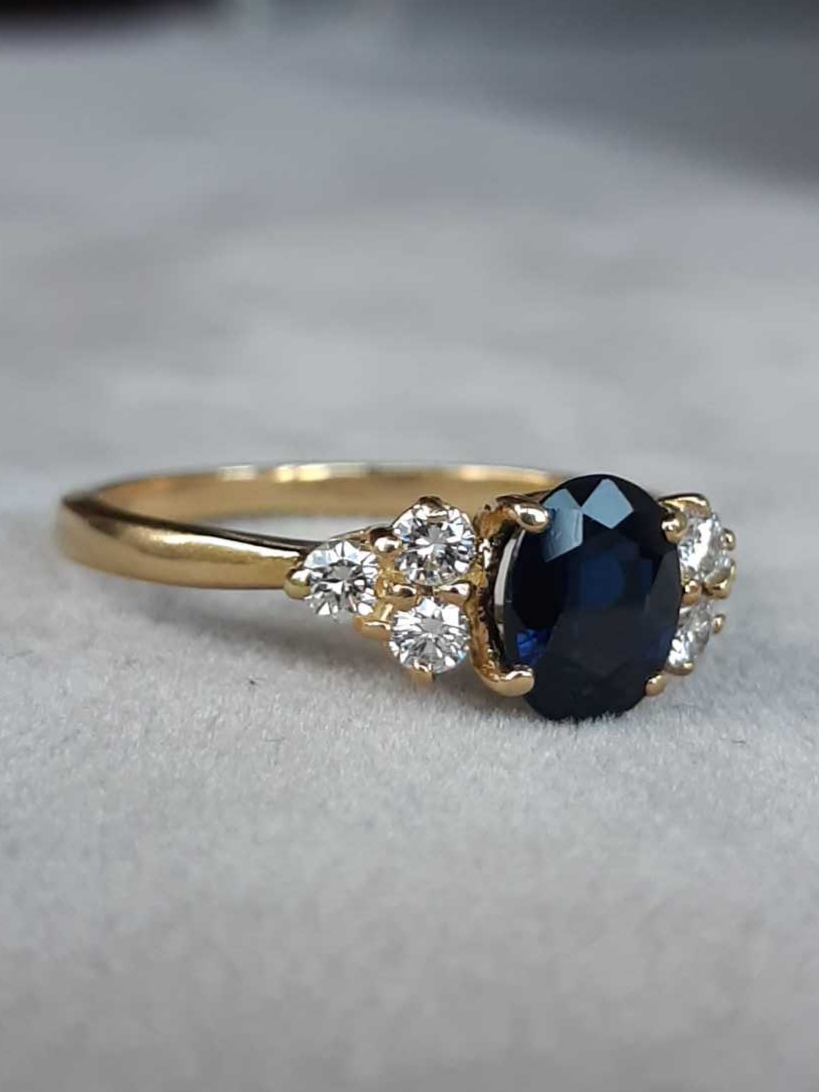 ML94B Or 18K, saphir et diamants – Image 4