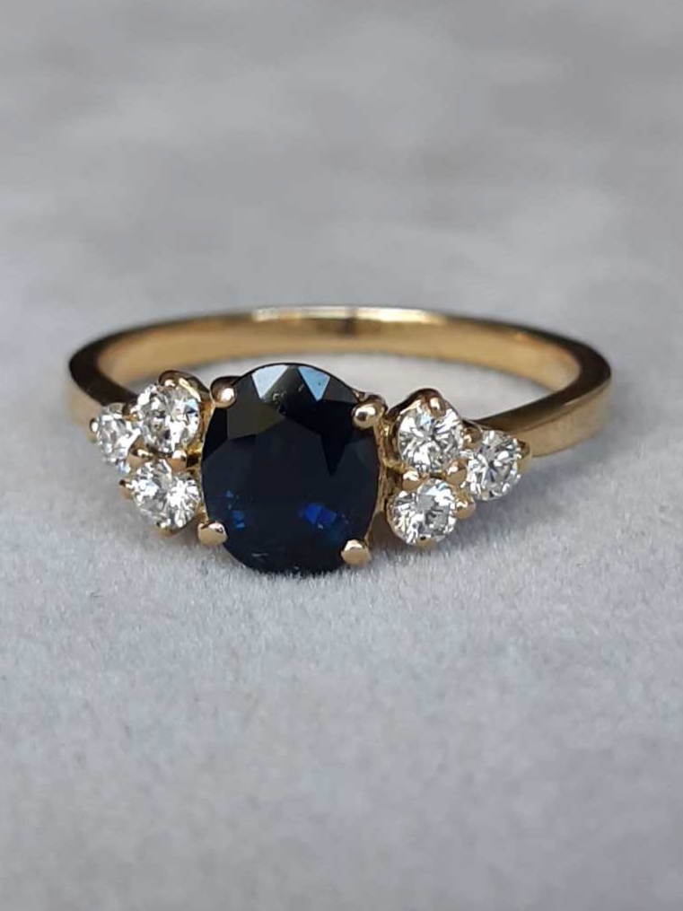 ML94B Or 18K, saphir et diamants – Image 3