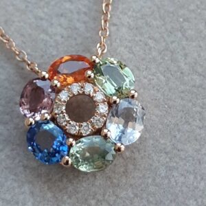 ML052 Or 18K, saphirs et diamants