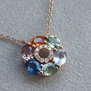 ML052 Or 18K, saphirs et diamants