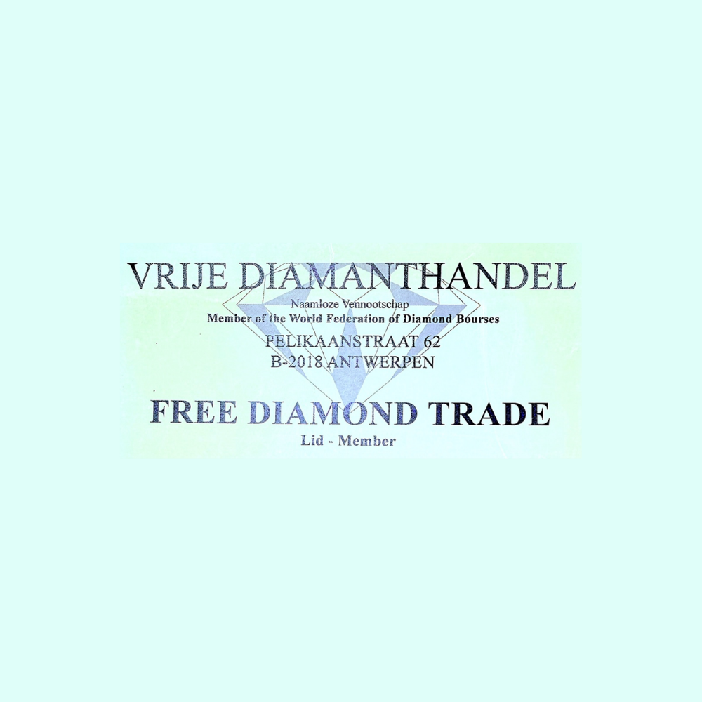 Adhésion à la Vrije Diamanthandel d'Anvers